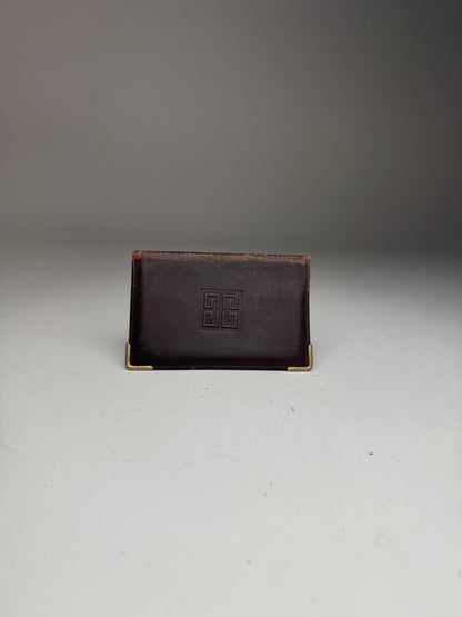 Vintage Givenchy Leather Card Holder Brown