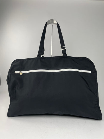 Vintage Courreges Paris Weekender Travel Bag Black White