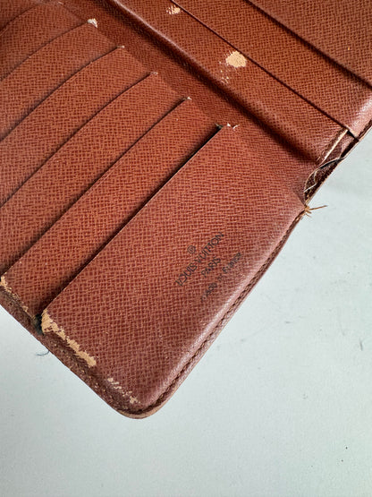 Vintage Louis Vuitton Leather Monogram Wallet Brown