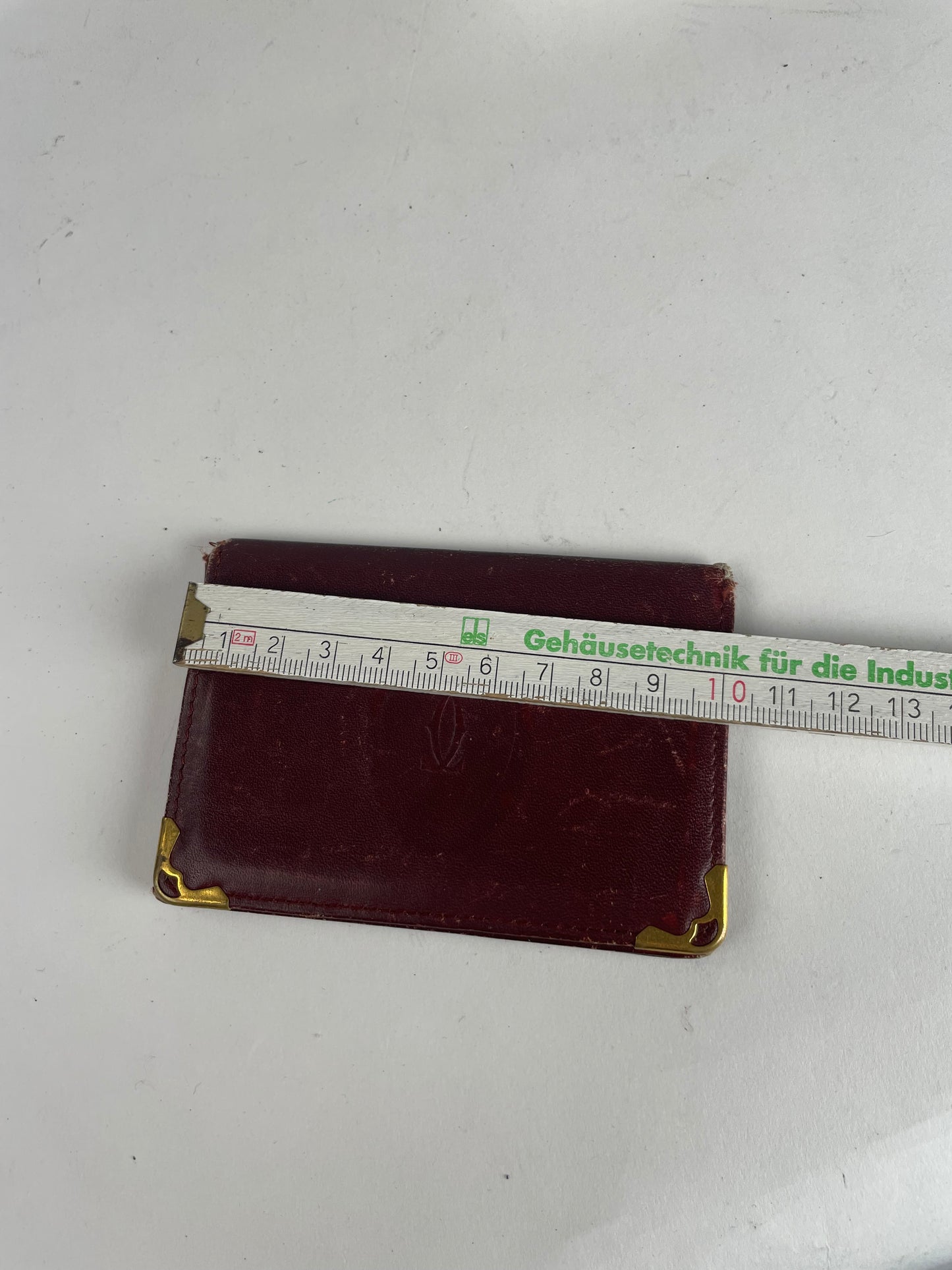 Vintage Cartier Leather Card Holder burgundy