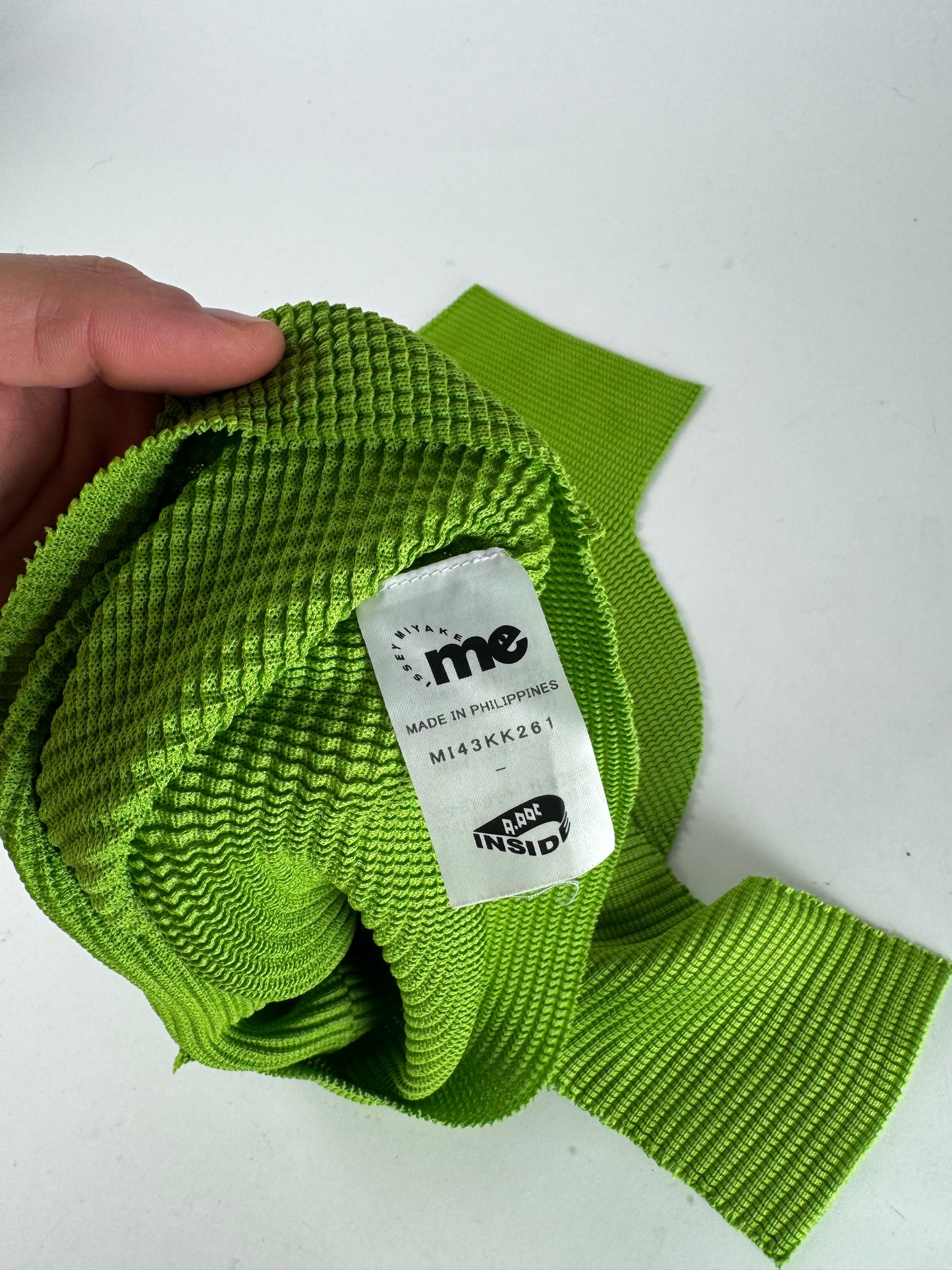 Vintage Issey Miyake Pleated Turtleneck Sweater 38/M Green