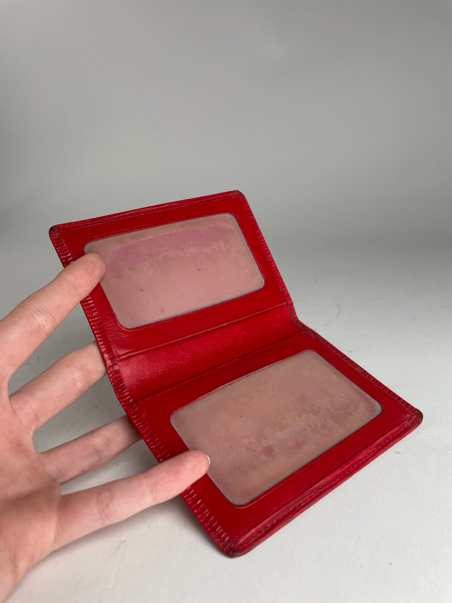 Vintage Louis Vuitton EPI leather Card Holder Red