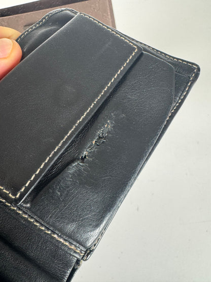 Vintage Gucci foldable Leather Wallet black