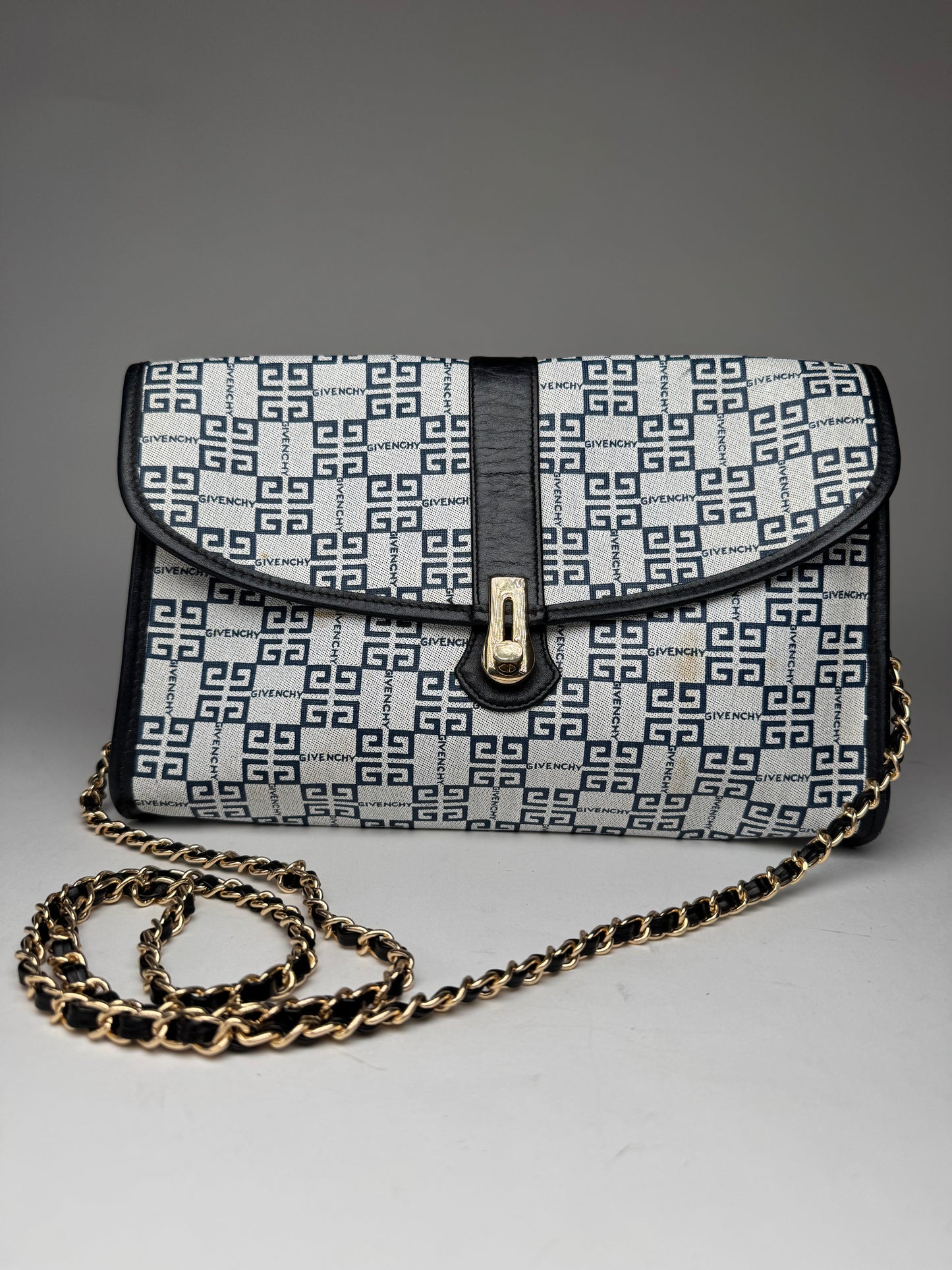 Vintage Givenchy Paris 4G Monogramm Leather Bag