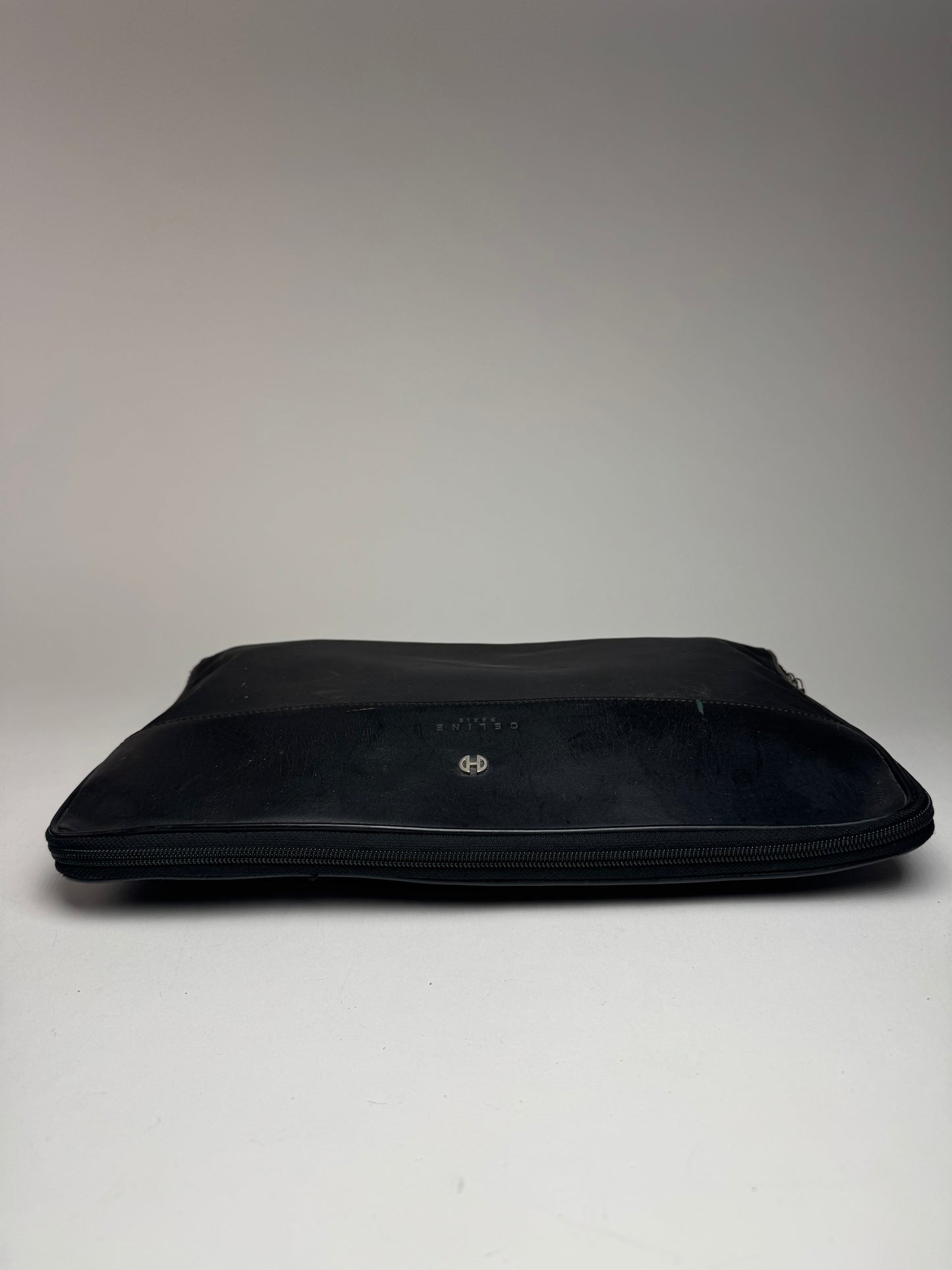 Vintage Celine Paris Leather Clutch Black