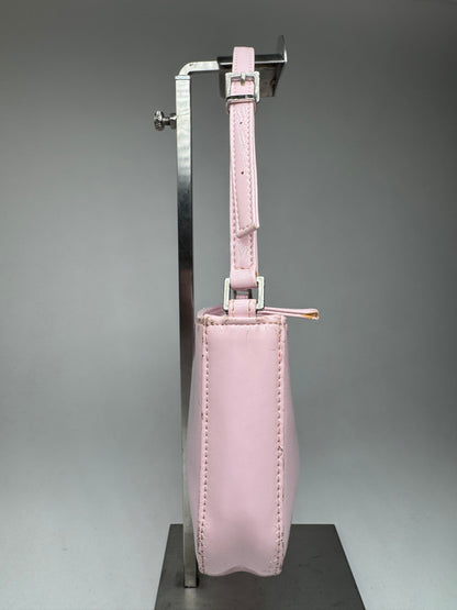 Vintage Courreges Patent Leather Baguette Bag Rose