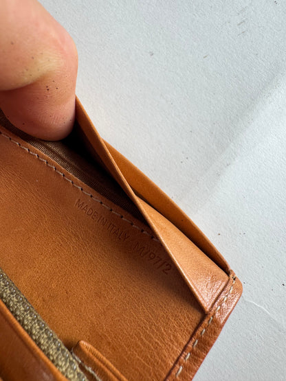 Vintage Celine Paris Leather Monogram Card Holder / ID Holder Brown