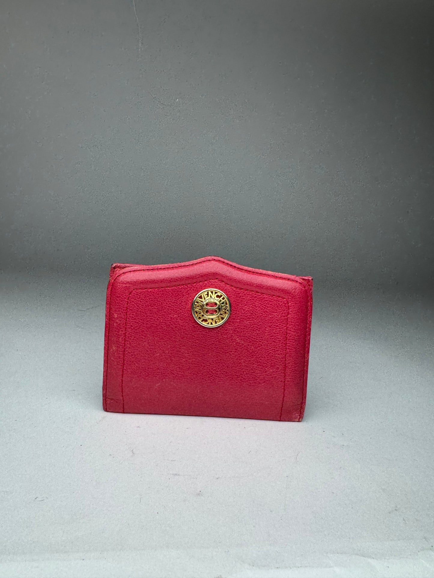 Vintage Givenchy Leather Card Holder Red