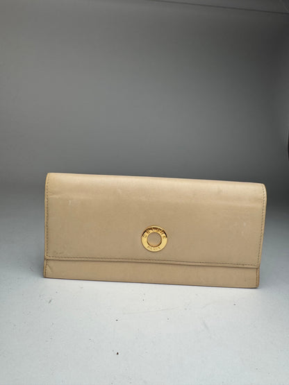 Vintage Celine Paris Leather Wallet beige