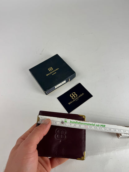 Vintage Balenciaga Leather Wallet burgundy