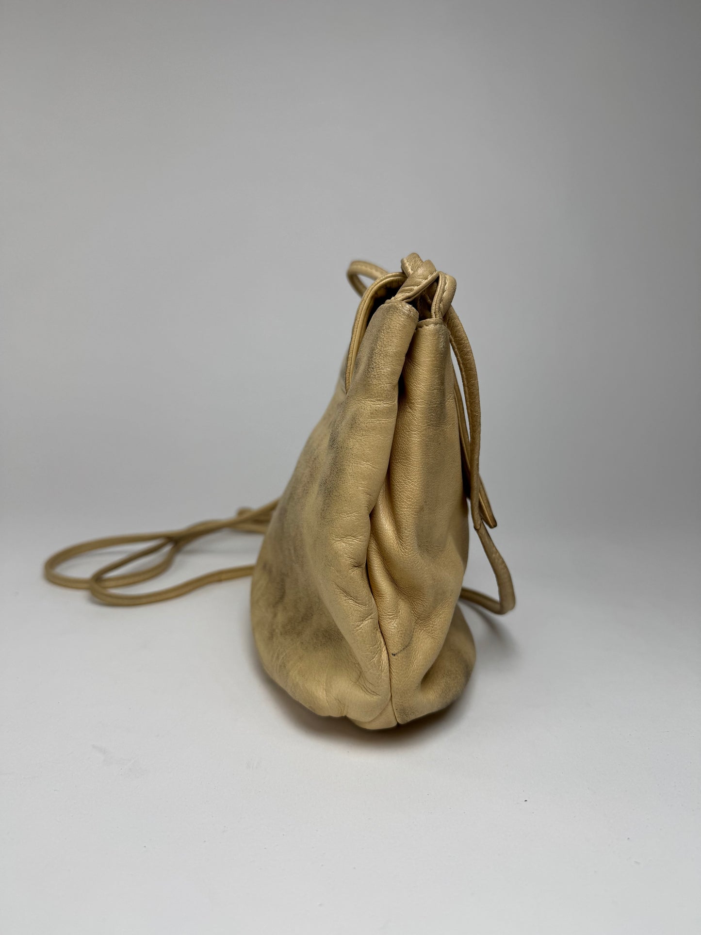 Vintage Loewe Madrid Amazona Leather Bag Beige