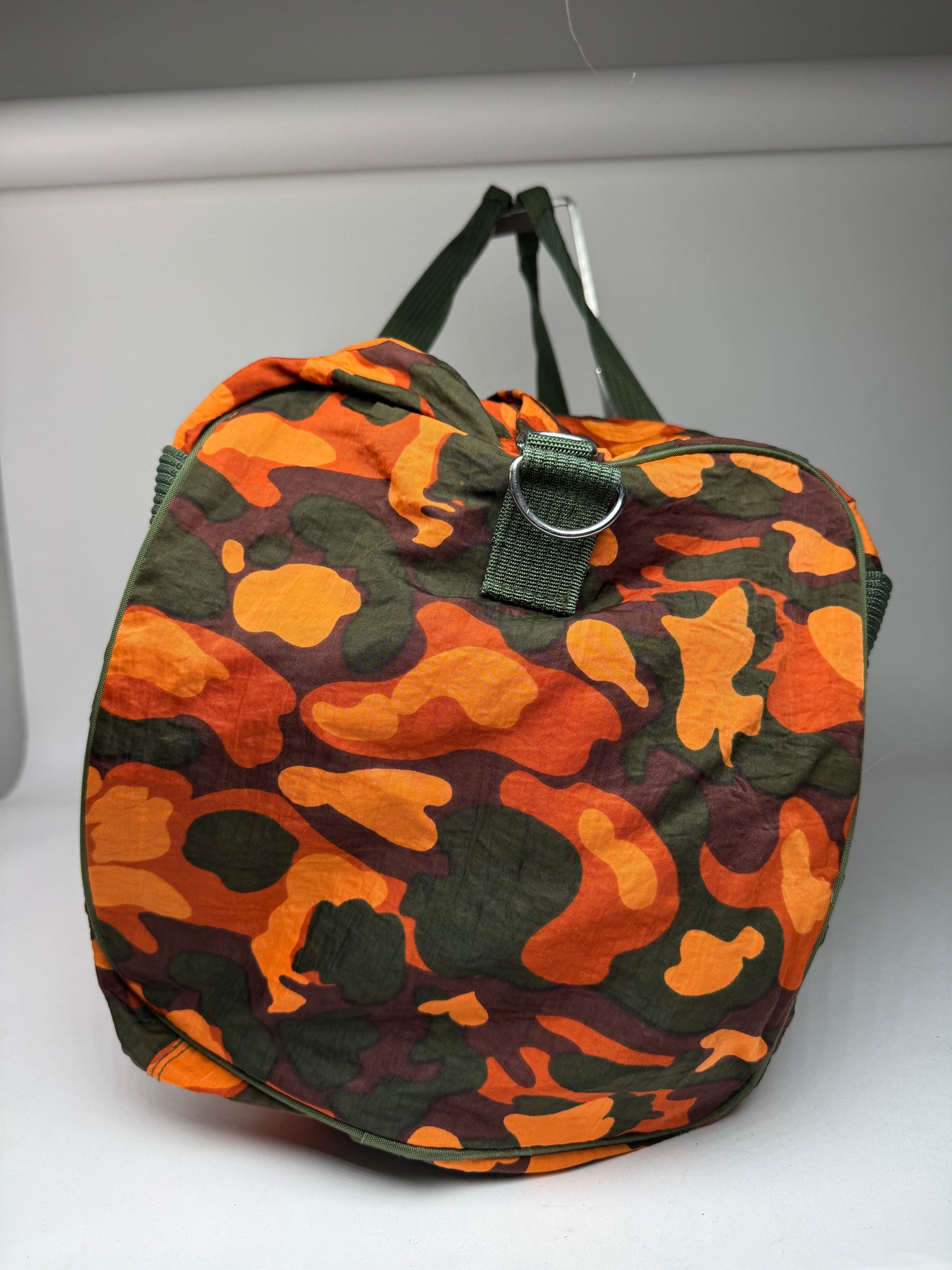 Vintage Jean Paul Gaultier Canvas Duffel Bag Orange / Dark Green