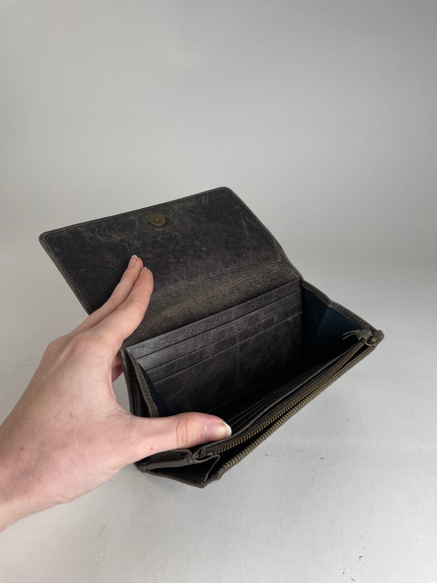 Vintage Balenciaga Leather City Wallet Anthracite