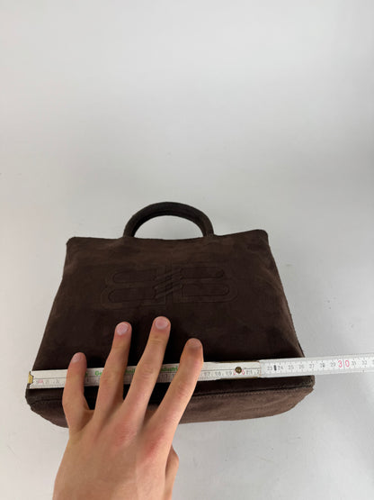 Vintage Balenciaga Suede Bag Brown