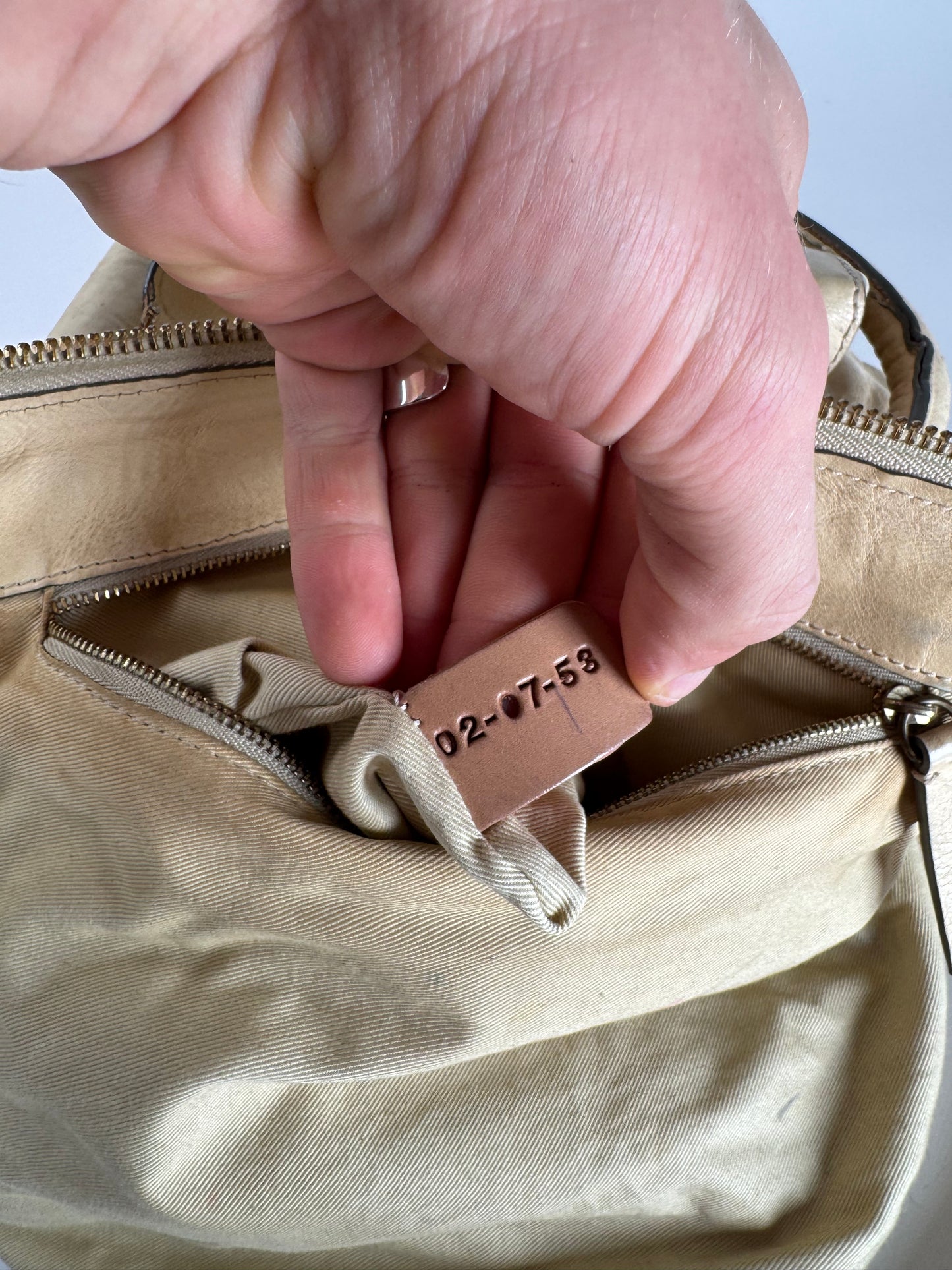 Vintage Chloe Leather Bag Beige