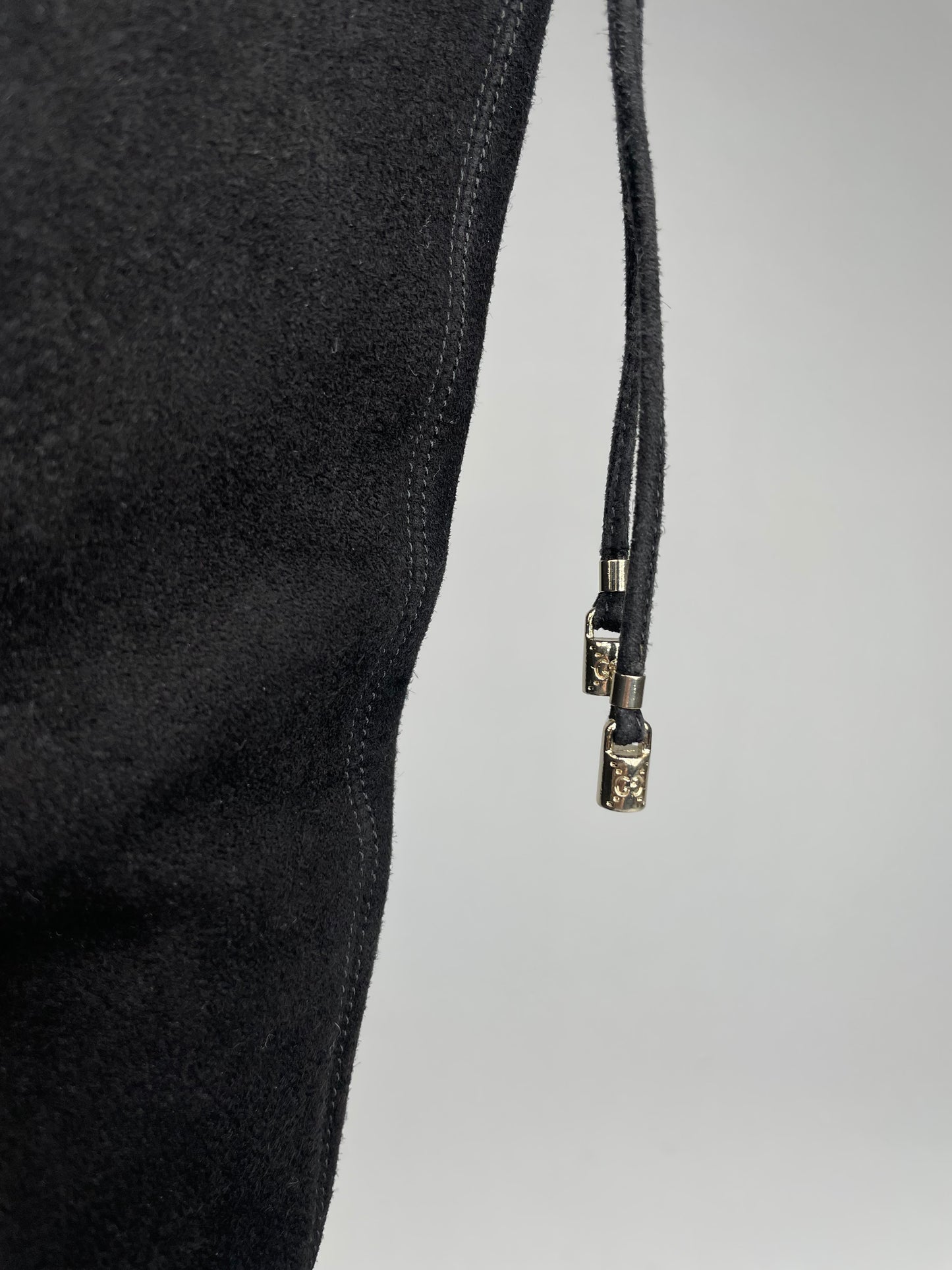 Vintage Gucci Suede Heeled Boots Black 37C