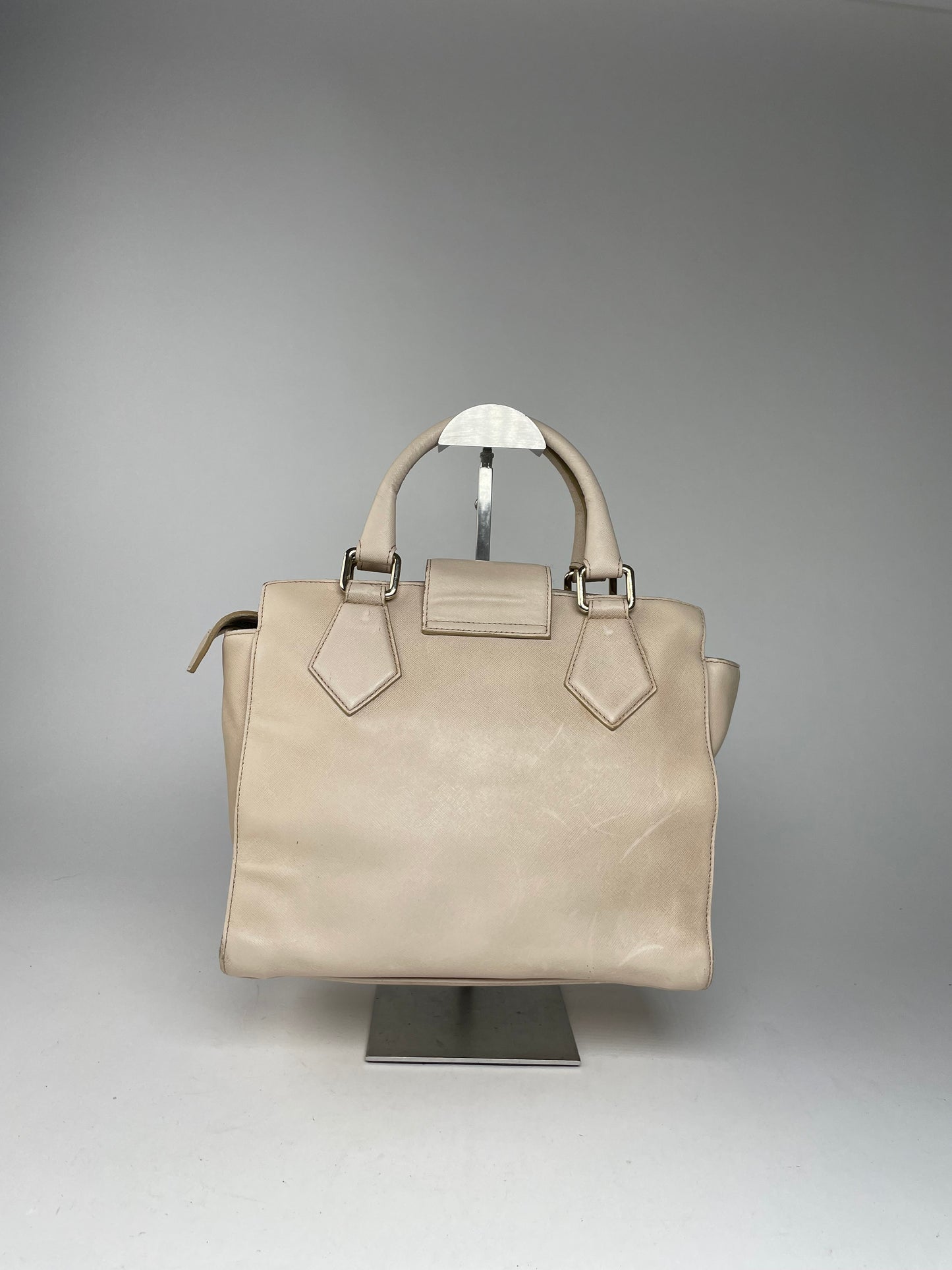 Vintage Vivienne Westwood 2Way Opio Safiano Leather Bag Beige
