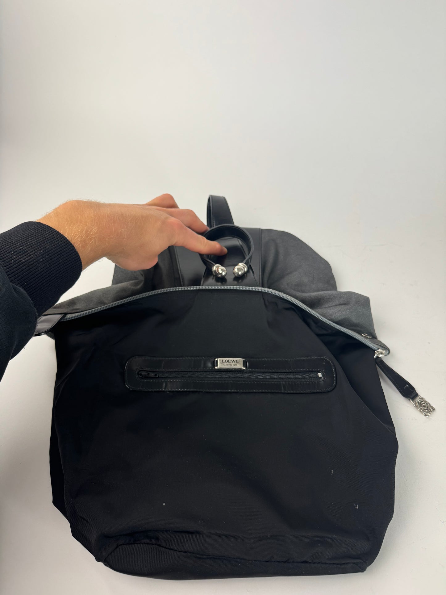 Vintage Loewe Madrid Leather Crossbody Bag / Backpack