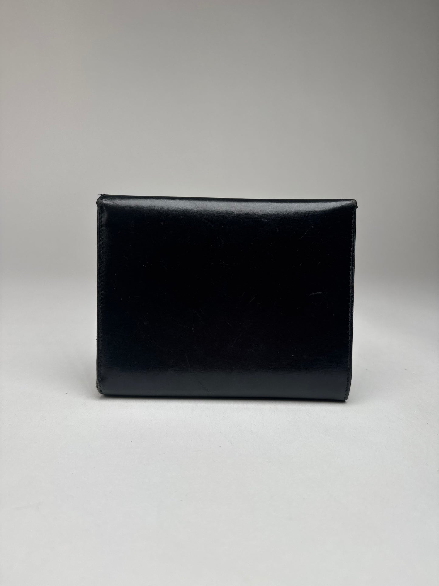 Vintage Cartier Panthere Patent Leather Wallet Black