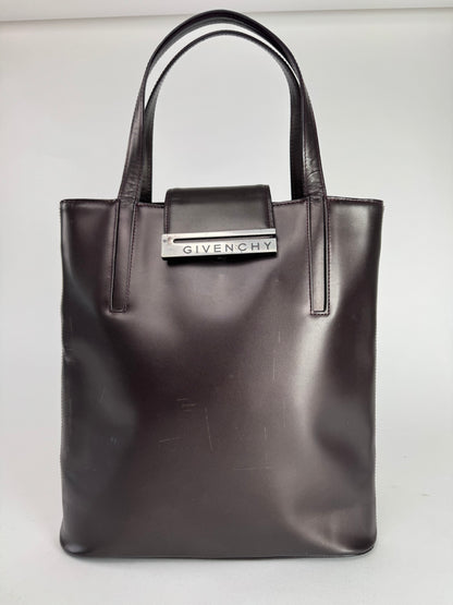 Vintage Givenchy Antigona Patent Leather Bag brown