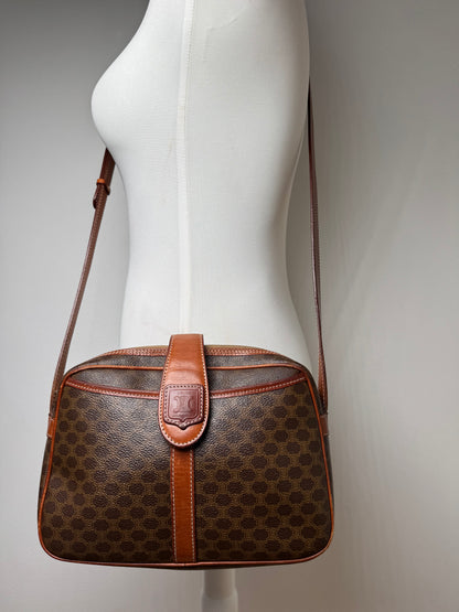 Vintage Celine Paris Triomphe Leather Monogram Bag