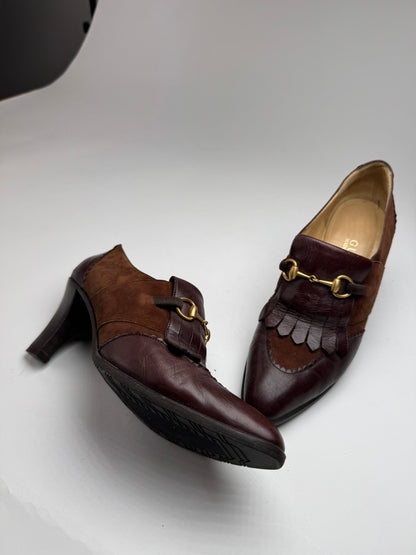 Vintage Gucci Horsebit Leather Pumps 38