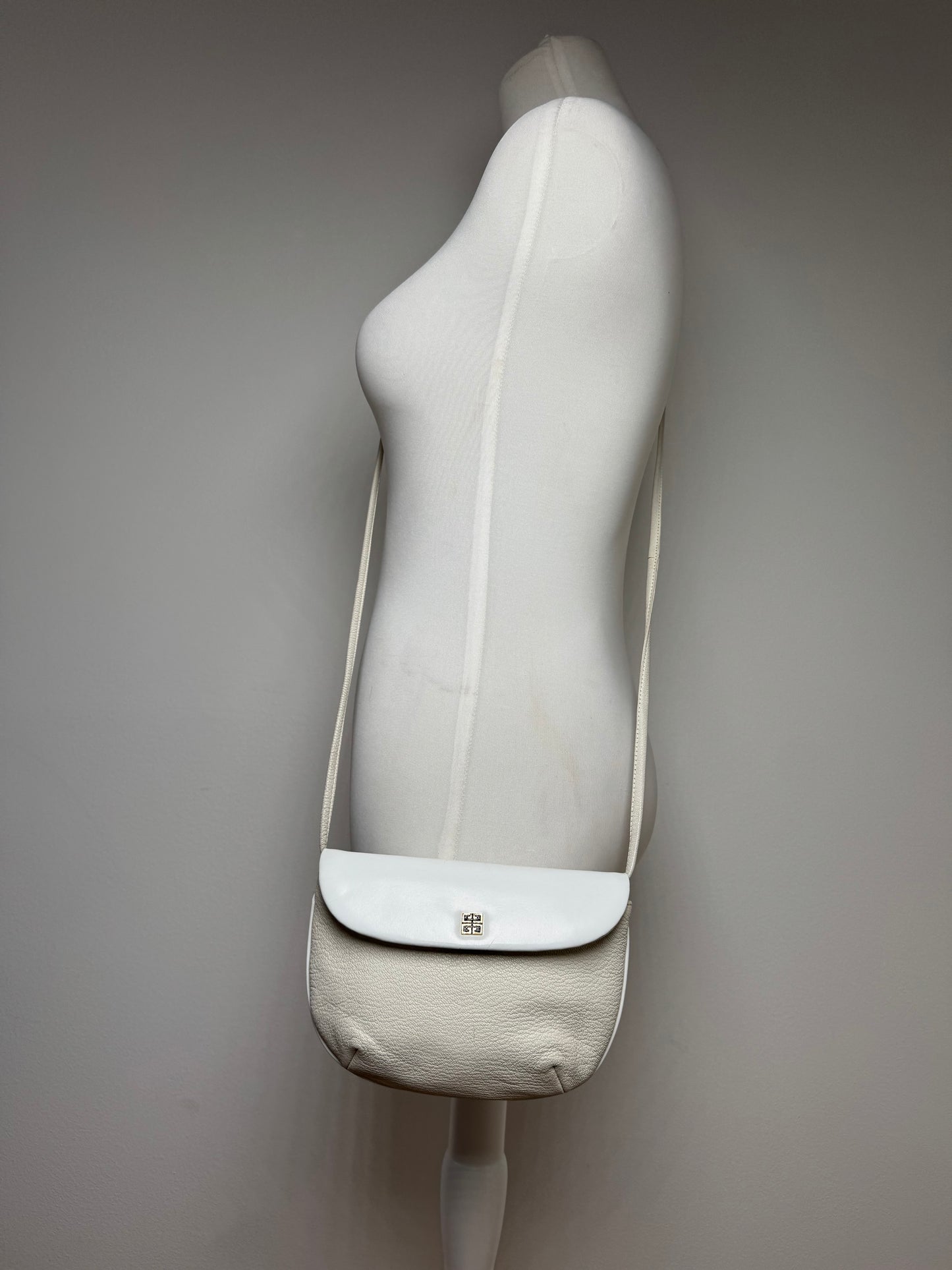 Vintage  Givenchy 4G Leather Bag White