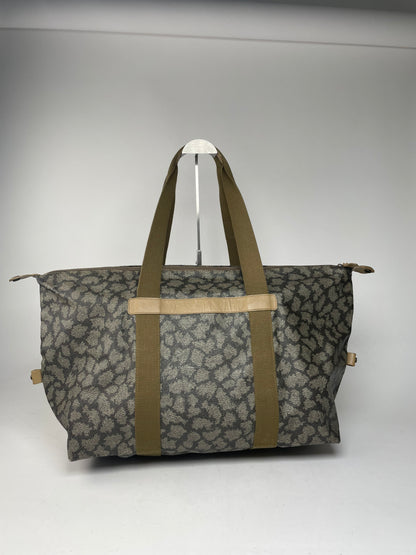 Vintage Yves Saint Laurent Leather Travel Bag Grey/Brown