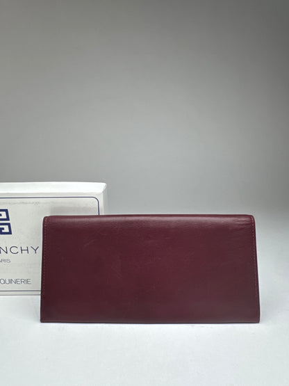 Vintage Givenchy Leather ID Holder burgundy