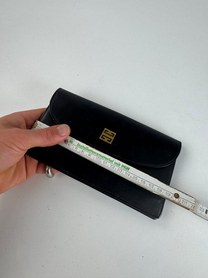 Vintage Givenchy GV3 Leather Clutch Black