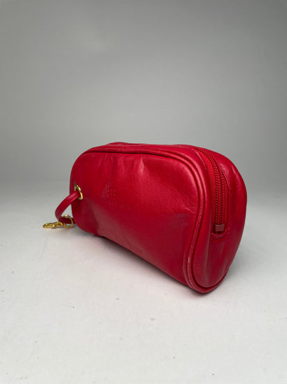 Vintage Balenciaga leather bag / clutch red