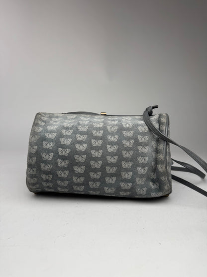 Vintage Bottega Veneta Suede Monogram Bag Grey