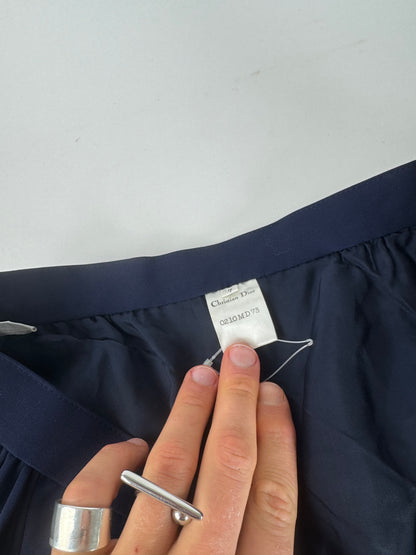Vintage Dior Wool Skirt Navy M
