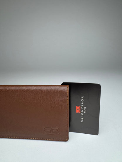 Vintage Balenciaga Leather Card Holder / ID Holder Brown New