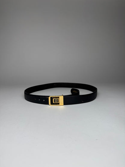 Vintage Givenchy Leather Belt Black