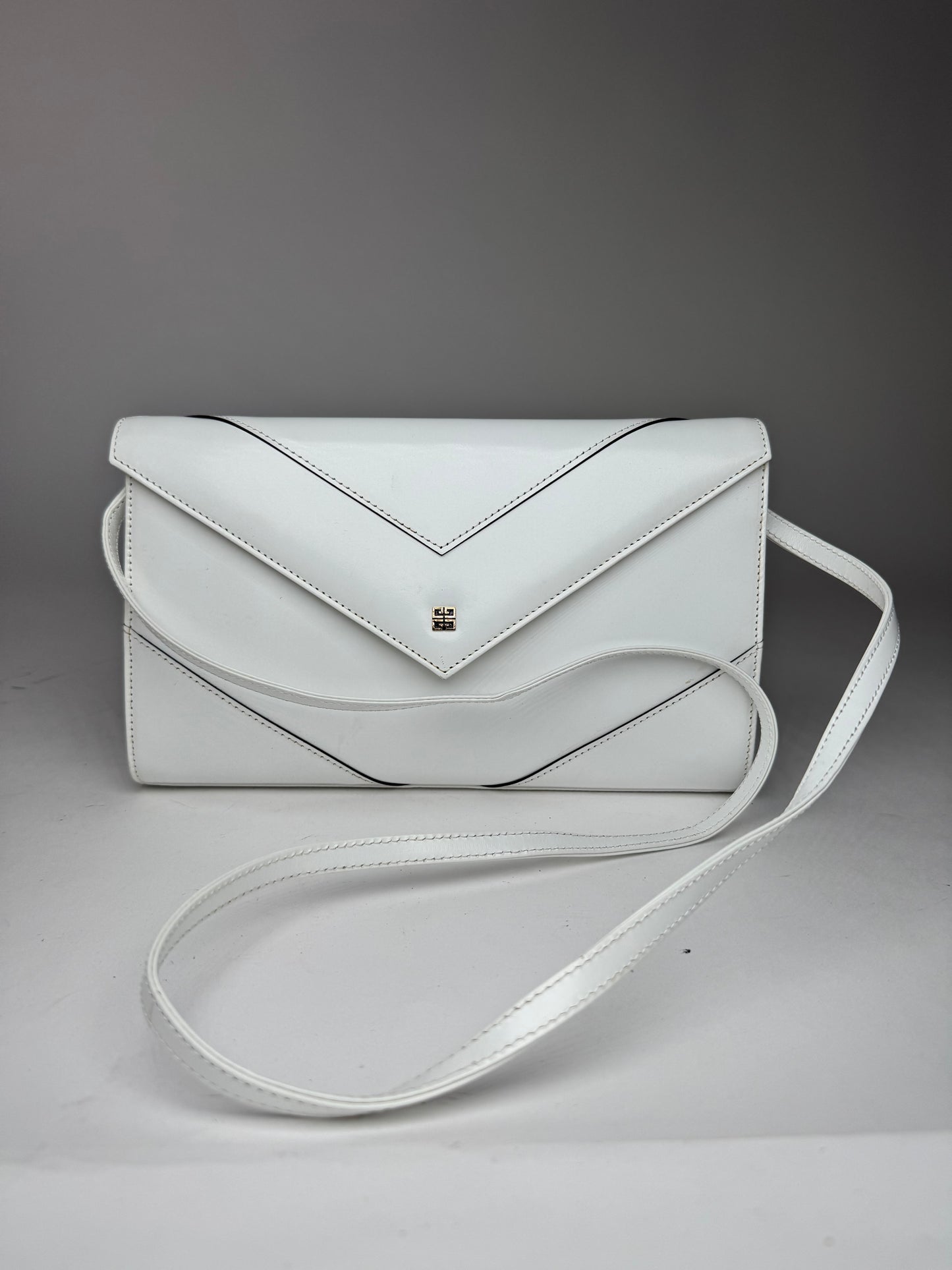 Vintage  Givenchy 4G Leather Bag White