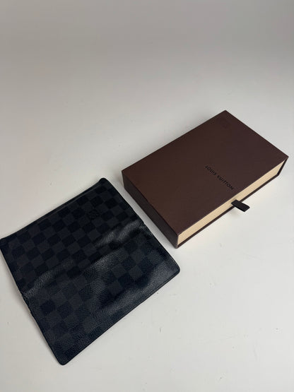 Vintage Louis Vuitton Damier Leather Card Holder / ID Holder black
