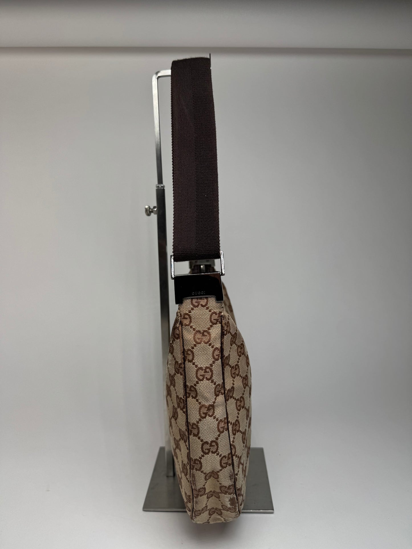 Vintage Gucci Monogram Crossaint 2Way Bag beige