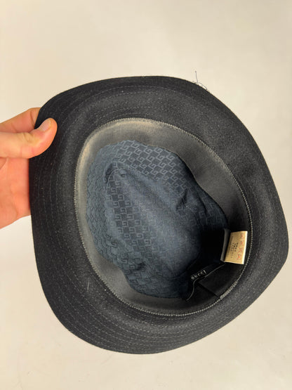 Vintage Gucci Wool Hat Black L
