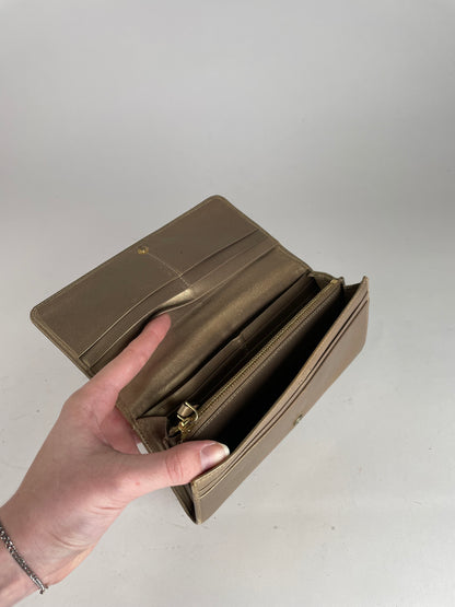 Vintage Loewe Madrid Puzzle Leather Wallet Golden