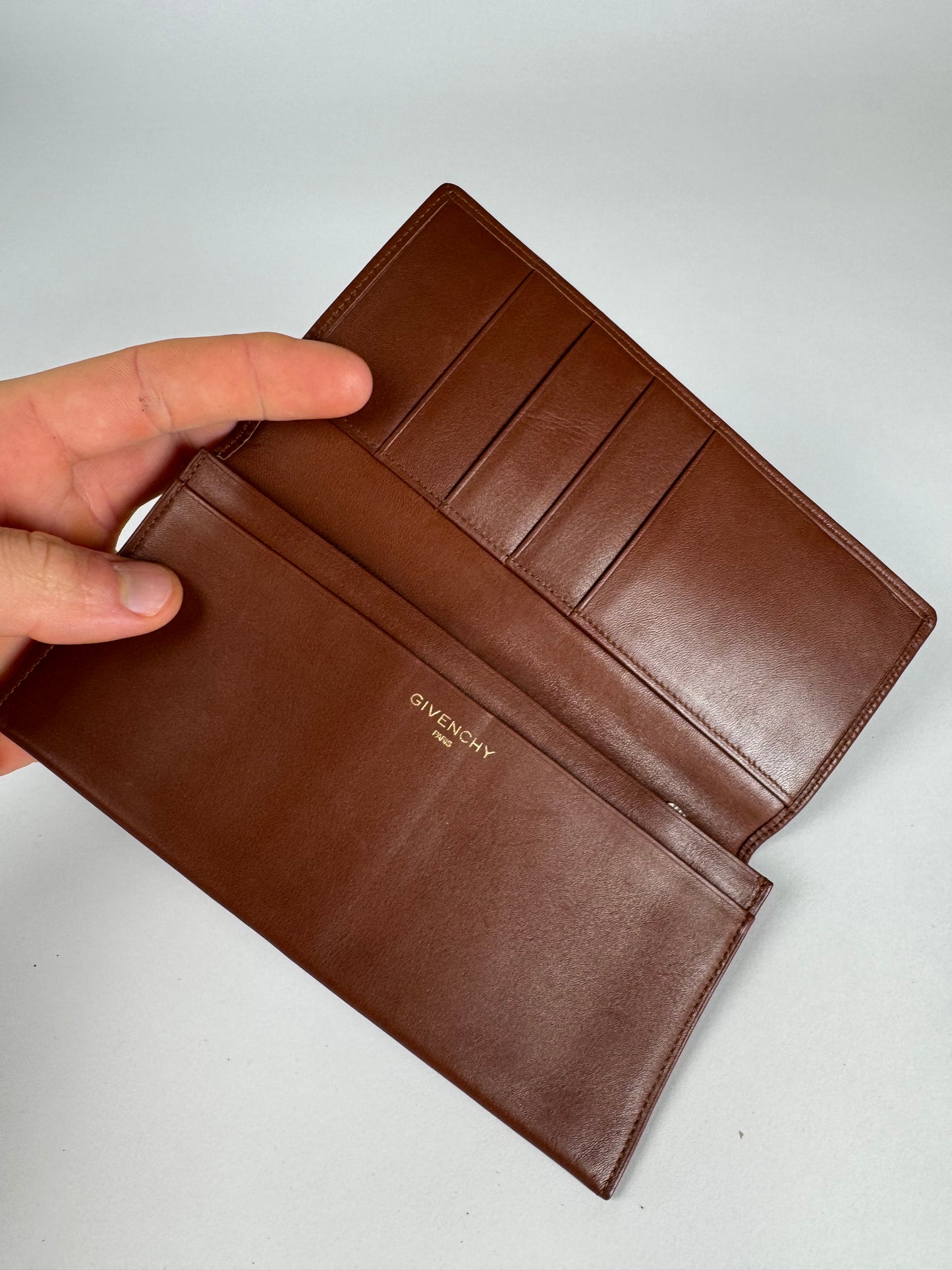Vintage Givenchy Leather card holder / ID Holder Brown