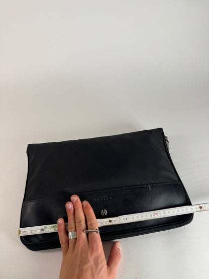 Vintage Celine Paris Leather Clutch Black