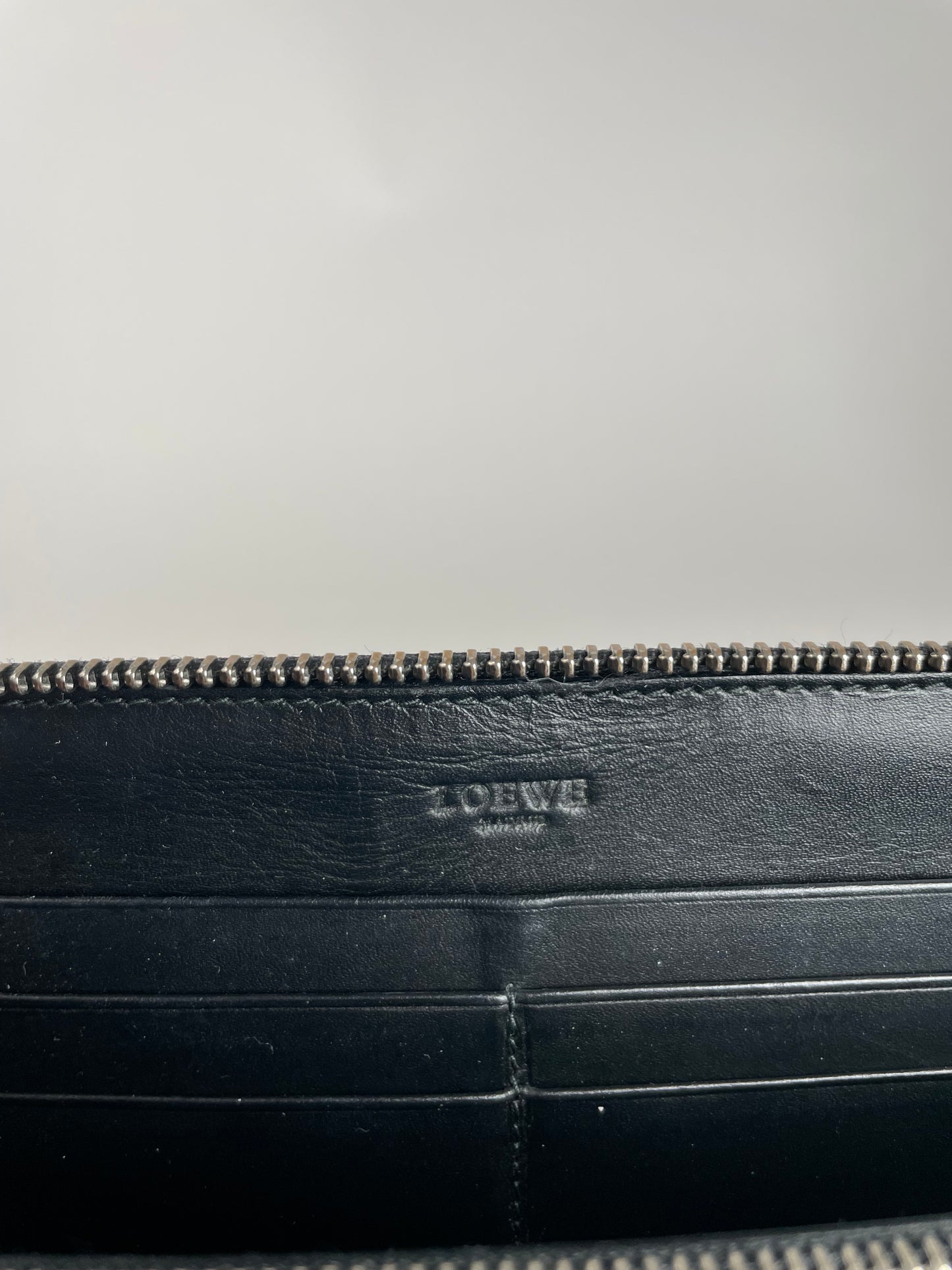 Vintage Loewe Madrid Puzzle Leather Wallet Black