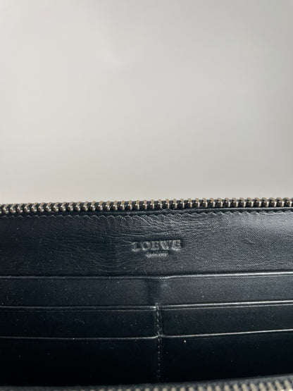 Vintage Loewe Madrid Puzzle Leather Wallet Black