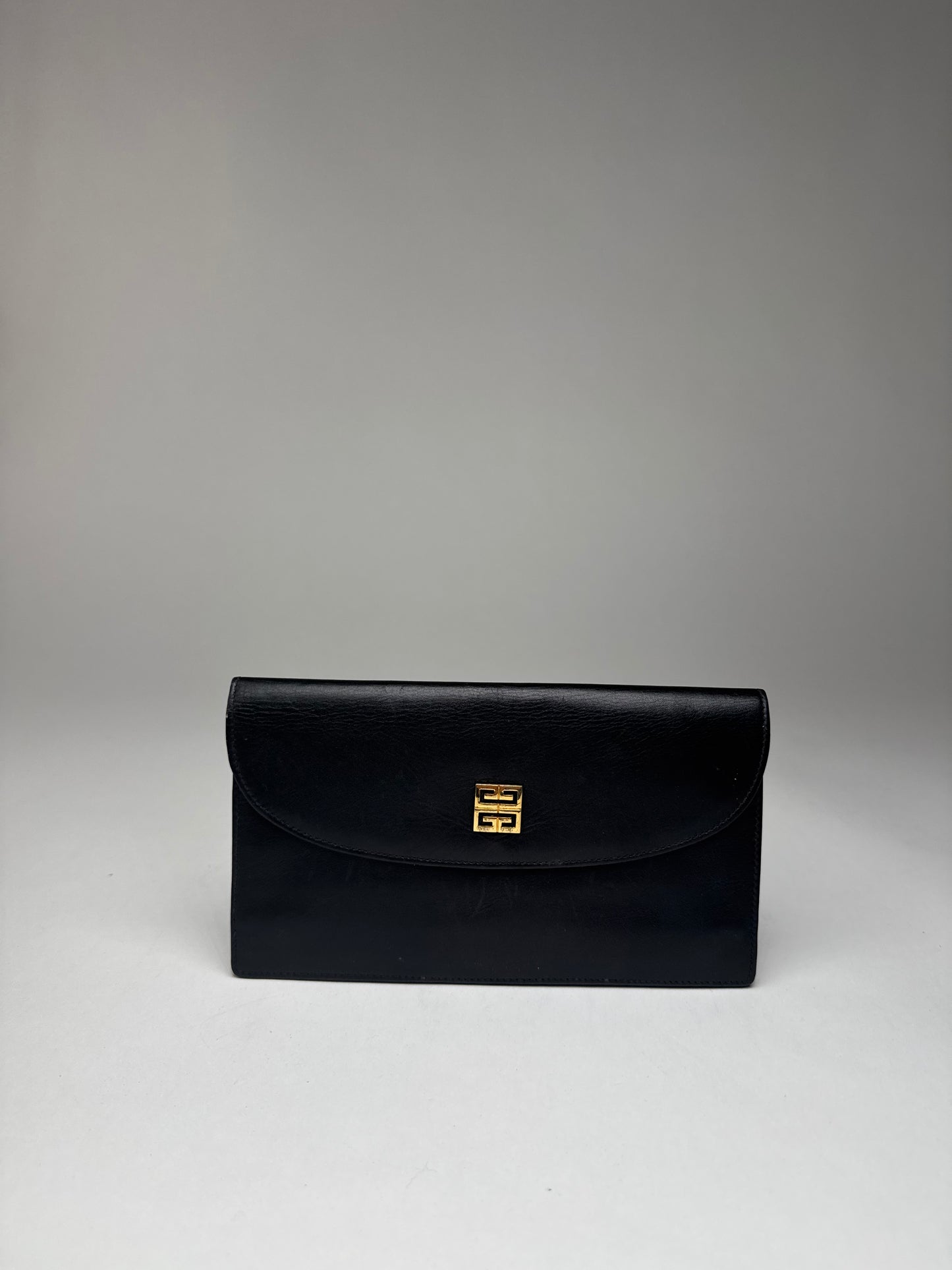 Vintage Givenchy GV3 Leather Clutch Black