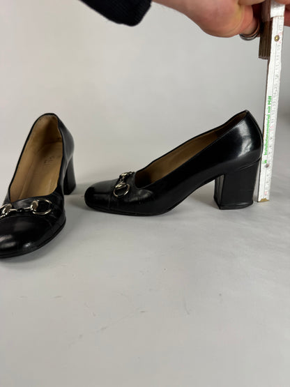 Vintage Gucci Patent Leather Pumps 37C black