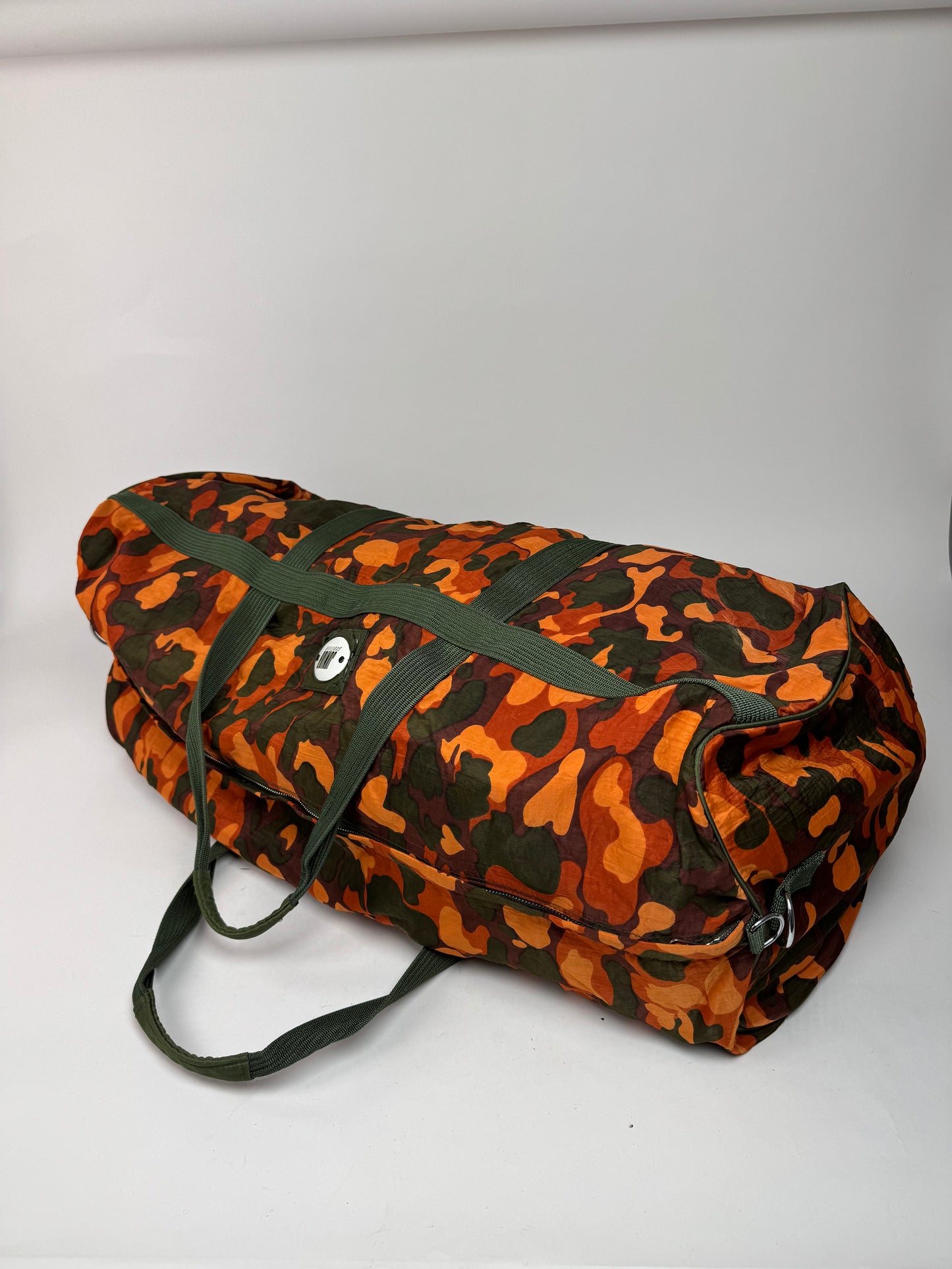 Vintage Jean Paul Gaultier Canvas Duffel Bag Orange / Dark Green