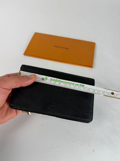 Vintage Louis Vuitton Taiga Leather Card Holder / ID Holder Black