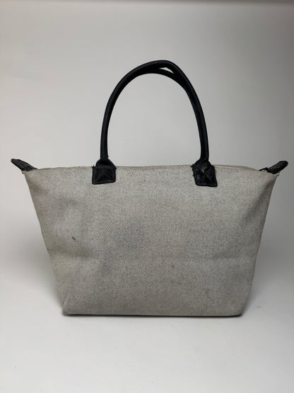 Vintage MCM canvas / leather shopper grey black