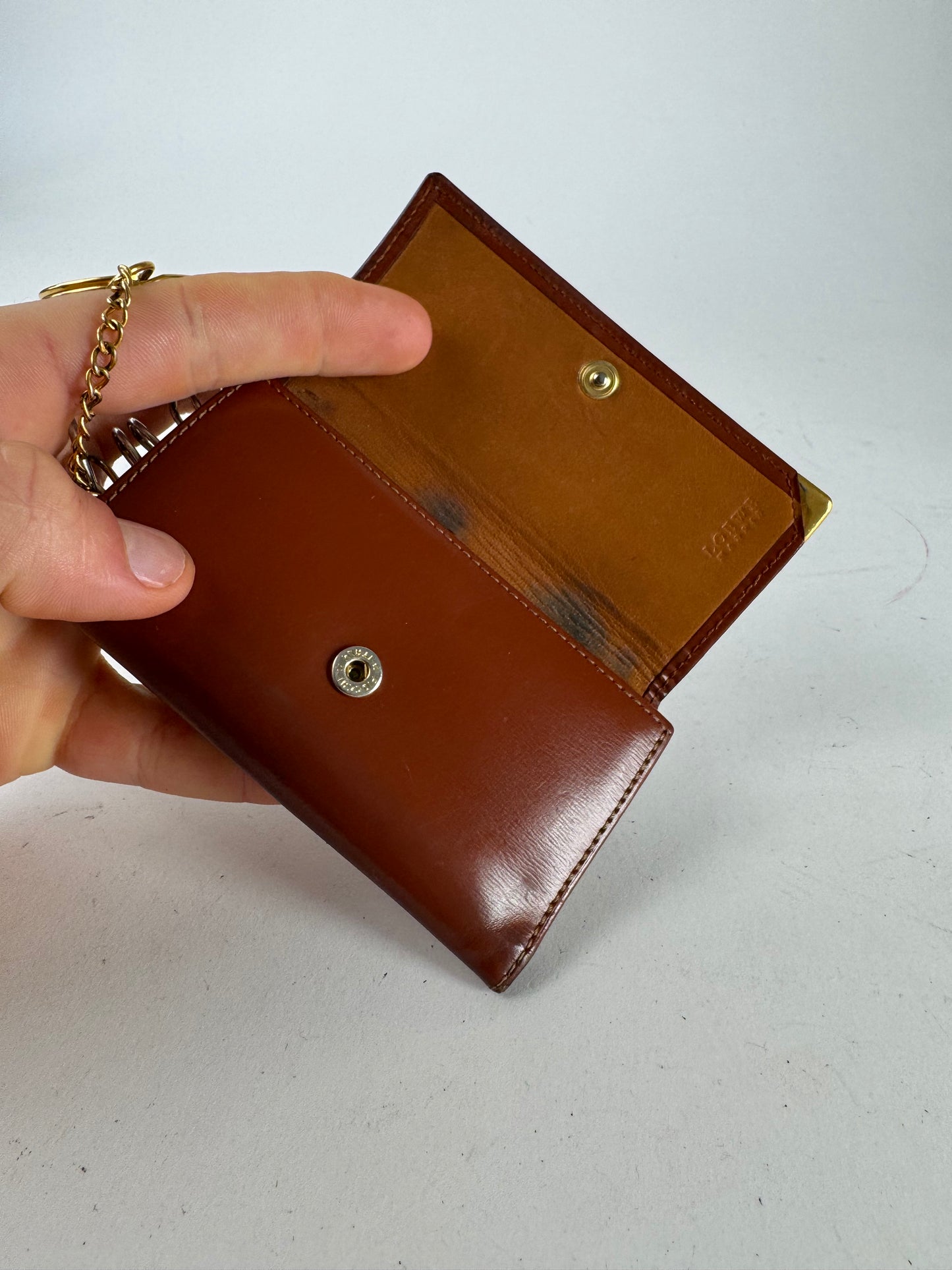 Vintage Loewe Madrid Leather Key Holder Brown